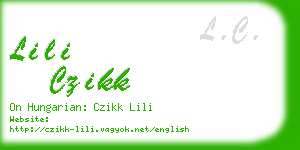 lili czikk business card